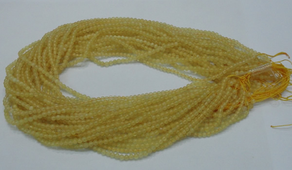 CCA01 15.5 inches 3mm round yellow calcite gemstone beads wholesale
