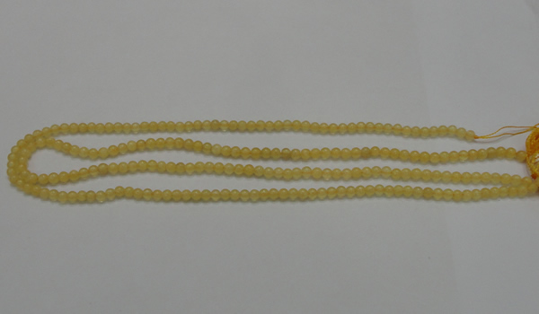 CCA02 15.5 inches 4mm round yellow calcite gemstone beads wholesale