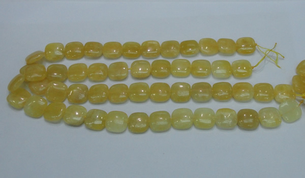 CCA12 15.5 inches 16*16mm square yellow calcite gemstone beads