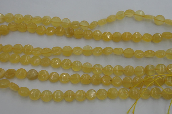 CCA28 15.5 inches 8mm flat round calcite gemstone beads wholesale