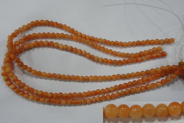 CCA301 15.5 inches 6mm round orange calcite gemstone beads wholesale