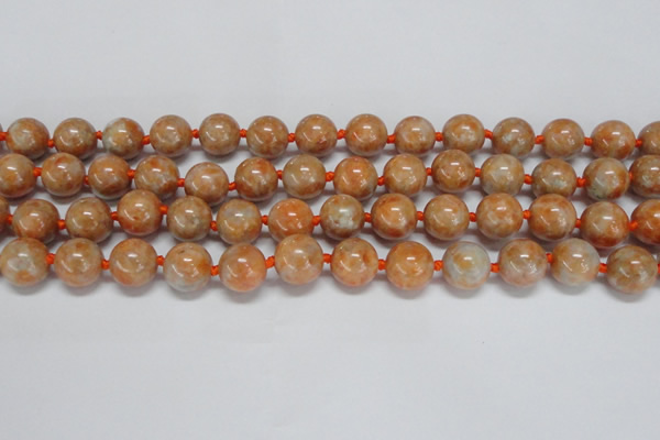 CCA454 15.5 inches 12mm round orange calcite gemstone beads