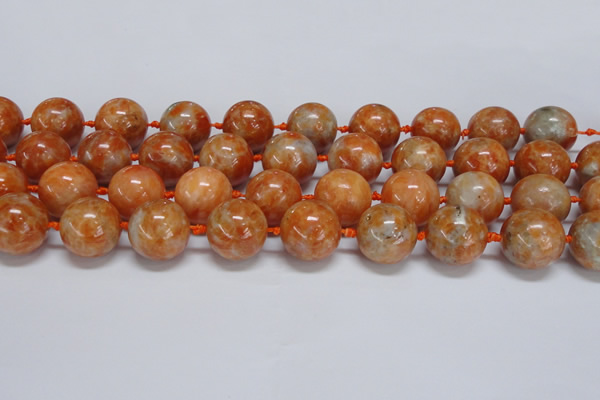 CCA457 15.5 inches 18mm round orange calcite gemstone beads
