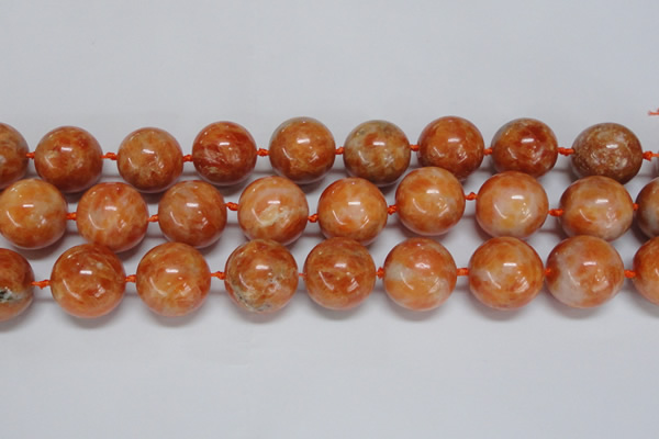 CCA458 15.5 inches 20mm round orange calcite gemstone beads