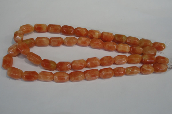 CCA76 15.5 inches 13*18mm faceted nuggets orange calcite gemstone beads