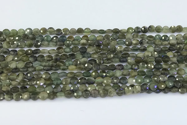 CCB1168 15 inches 4mm faceted coin gemstone beads