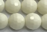 CCB1213 15 inches 12mm faceted round ivory jasper beads