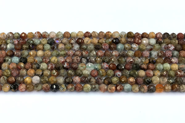 CCB1250 15 inches 4mm faceted round gemstone beads