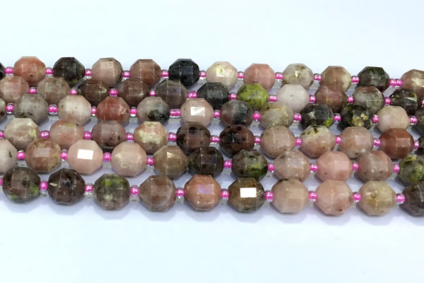 CCB1287 15 inches 9mm - 10mm faceted gemstone beads