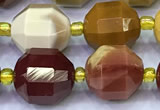 CCB1312 15 inches 9mm - 10mm faceted mookaite beads
