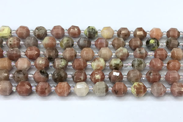 CCB1444 15 inches 7mm - 8mm faceted gemstone beads