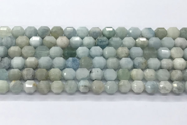 CCB1501 15 inches 7mm - 8mm faceted aquamarine beads