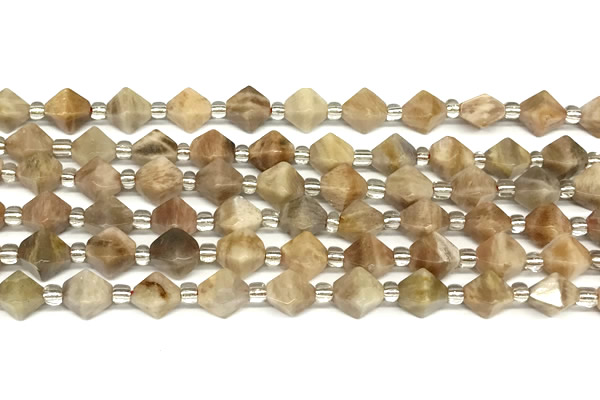 CCB1609 15 inches 10mm faceted sunstone gemstone beads