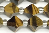 CCB1616 15 inches 10mm faceted yellow tiger eye beads