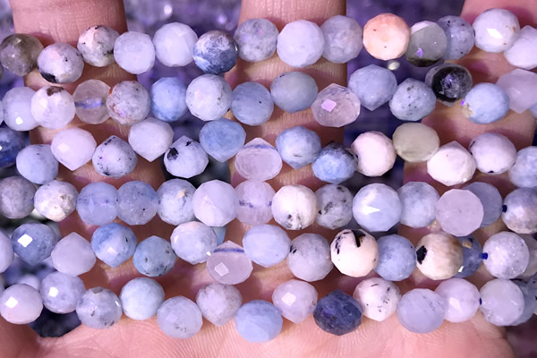 CCB1634 15 inches 6mm faceted teardrop aquamarine beads