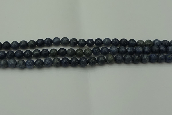 CCB450 15.5 inches 4mm round blue coral beads wholesale