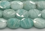 CCB925 15.5 inches 6*8mm faceted oval amazonite beads