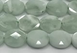 CCB934 15.5 inches 8*10mm faceted oval green angel skin beads
