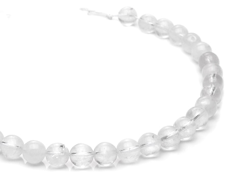CCC08 15.5 inches 12mm round white crystal beads Wholesale