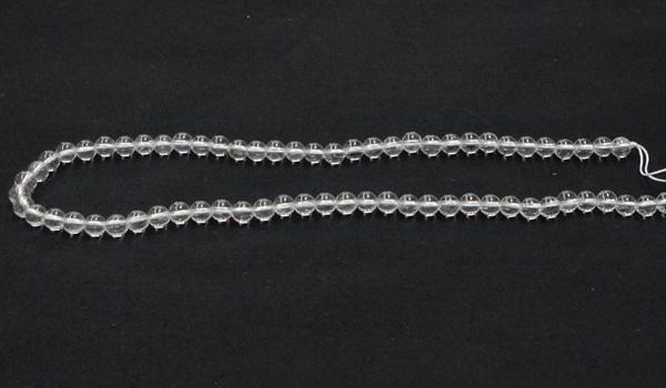 CCC201 15.5 inches 6mm round grade AB natural white crystal beads