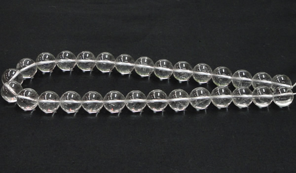 CCC205 15.5 inches 14mm round grade AB natural white crystal beads