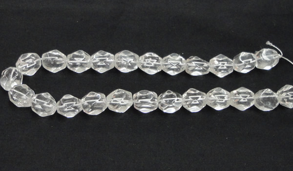 CCC216 13*18mm faceted nugget grade AB natural white crystal beads