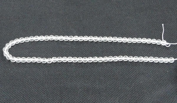 CCC251 15.5 inches 6mm faceted round grade A natural white crystal beads