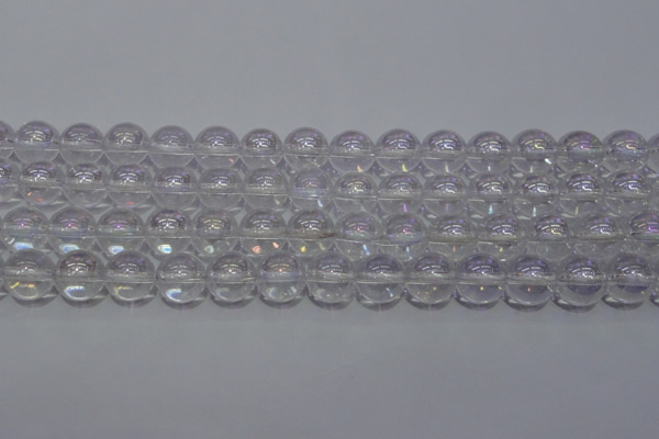 CCC401 15.5 inches 6mm round AB-color white crystal beads