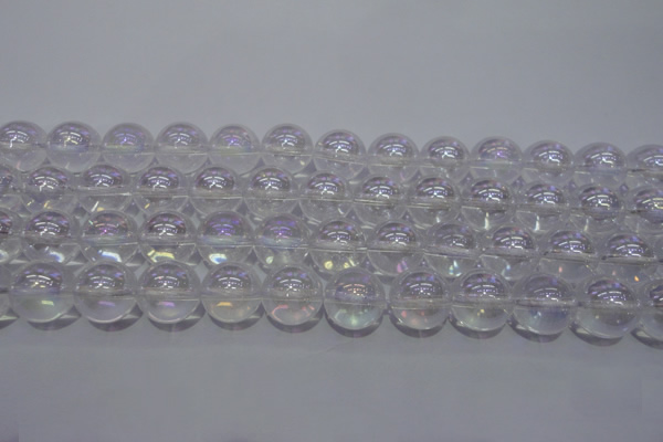 CCC403 15.5 inches 10mm round AB-color white crystal beads