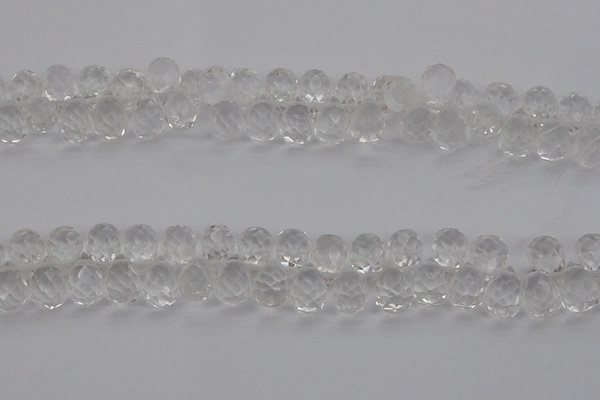 CCC500 15.5 inches 8*12mm faceted teardrop white crystal beads