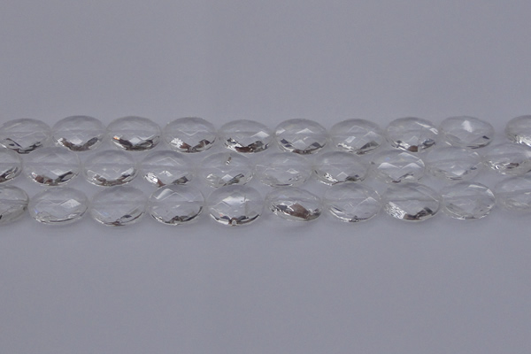 CCC516 15.5 inches 15*20mm faceted oval natural white crystal beads