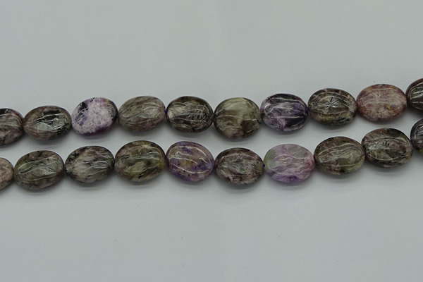 CCG105 15.5 inches 18*20mm oval charoite gemstone beads