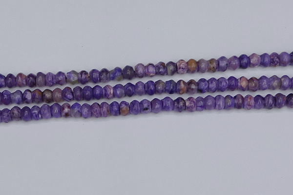 CCG116 15.5 inches 4*7mm rondelle charoite gemstone beads