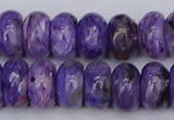 CCG123 15.5 inches 6*11mm rondelle charoite gemstone beads