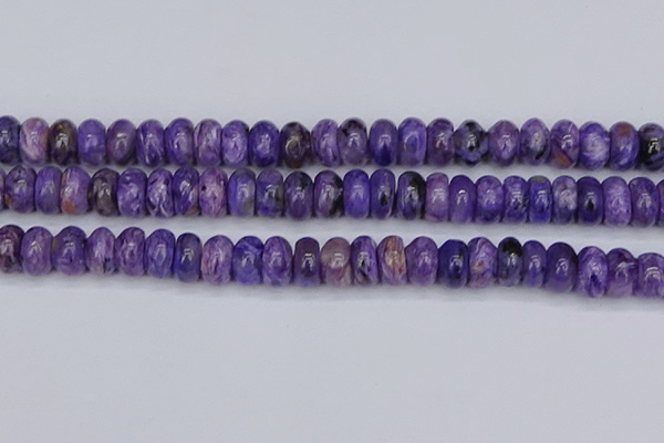 CCG123 15.5 inches 6*11mm rondelle charoite gemstone beads