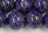 CCG313 15.5 inches 12mm round dyed charoite beads wholesale