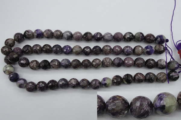 CCG57 15.5 inches 9mm faceted round natural charoite beads