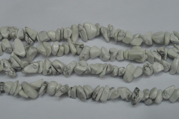 CCH280 34 inches 8*12mm white howlite turquoise chips beads wholesale