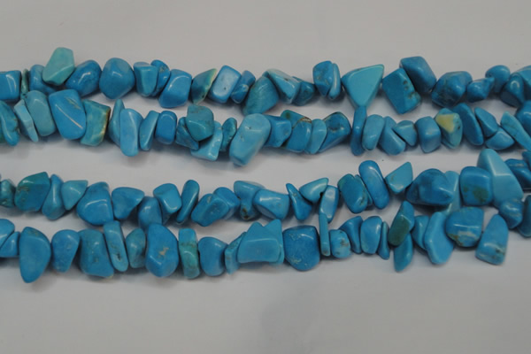 CCH282 34 inches 8*12mm dyed turquoise chips beads wholesale