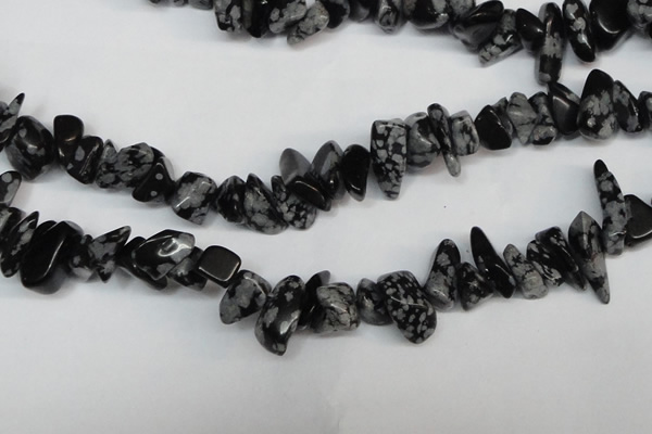 CCH299 34 inches 8*12mm snowflake obsidian chips gemstone beads wholesale