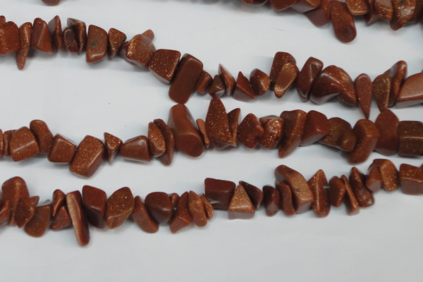 CCH301 34 inches 8*12mm goldstone chips gemstone beads wholesale