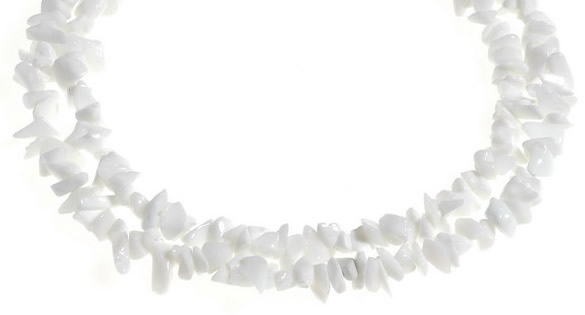 CCH32 35 inches white stone chips gemstone beads wholesale