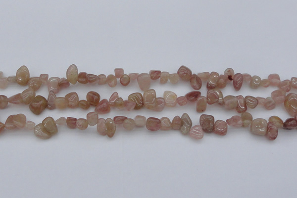 CCH621 15.5 inches 6*8mm - 10*14mm strawberry quartz chips beads