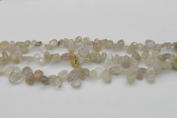 CCH622 15.5 inches 6*8mm - 10*14mm golden rutilated quartz chips beads