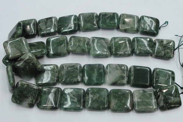 CCJ04 15.5 inches 25*25mm square natural African jade beads wholesale