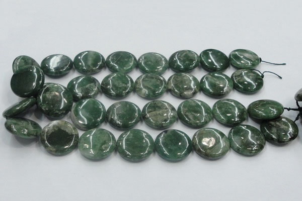 CCJ09 15.5 inches 25mm flat round natural African jade beads wholesale