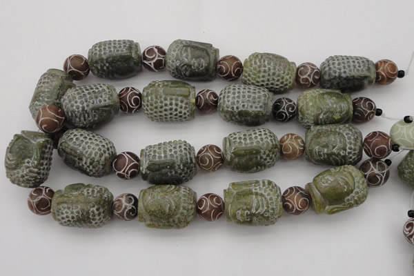 CCJ237 15.5 inches 22*28mm carved buddha China jade beads