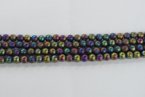 CCJ352 15.5 inches 8mm carved round plated China jade beads