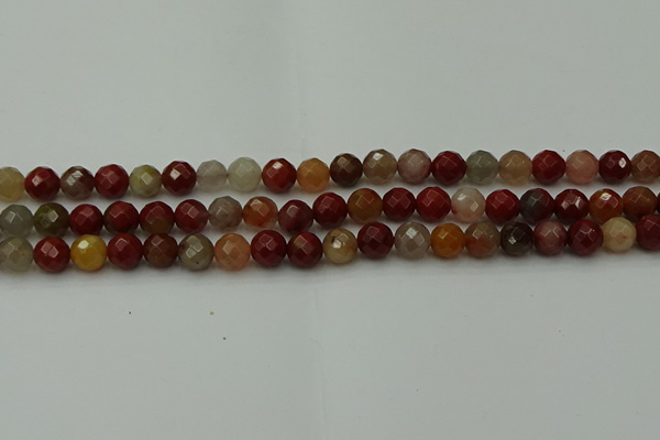 CCJ460 15.5 inches 4mm faceted round colorful jasper beads