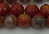 CCJ464 15.5 inches 12mm faceted round colorful jasper beads